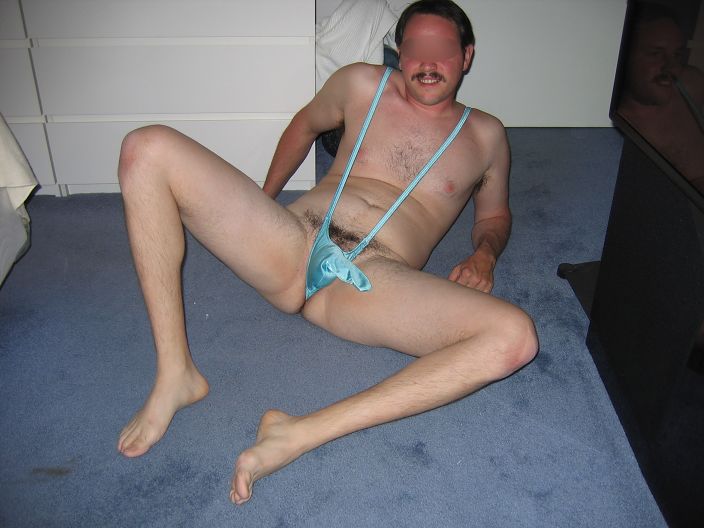 Blue sling and hairy