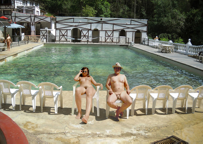 Pool nude gathering