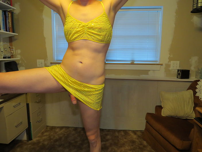 Yellow Skirt and Bra