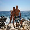 Topless beach girl & her friend