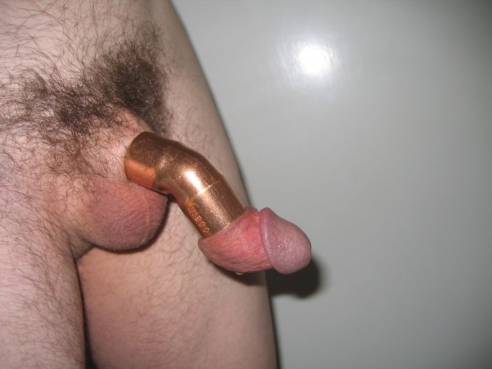 Hairy cock in pipe