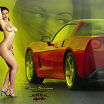 Chevrolet Corvette и девушка