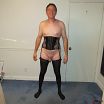 Lace corset and stockings with chasity urethral  anal lo