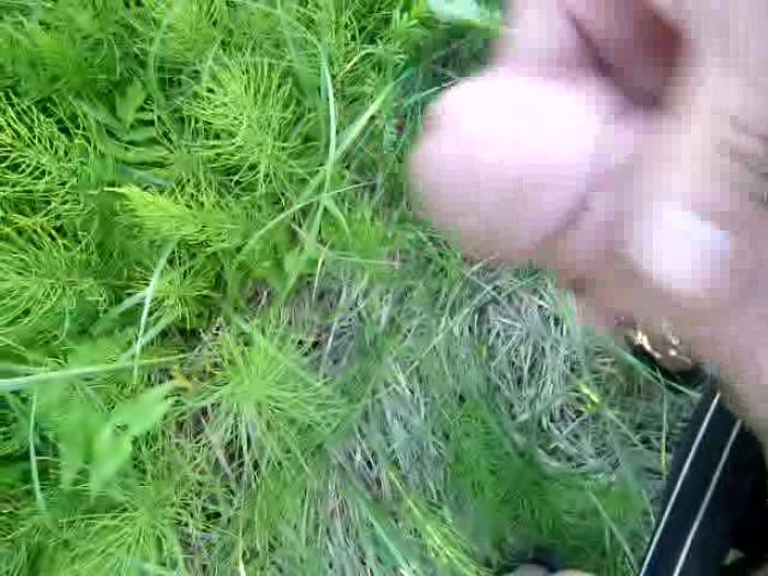 Дрочу на природе