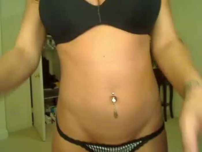 Carmen Bella black bra striptease.