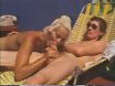 Retro sex outdoors with a hot blonde and big cock