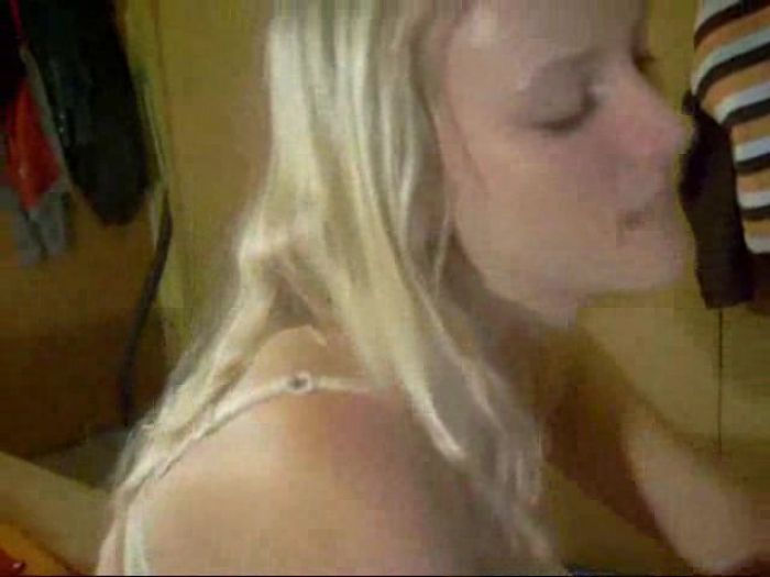Blonde girls fucks boy