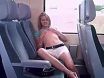 Hot amateur girl masturbate in public on a train